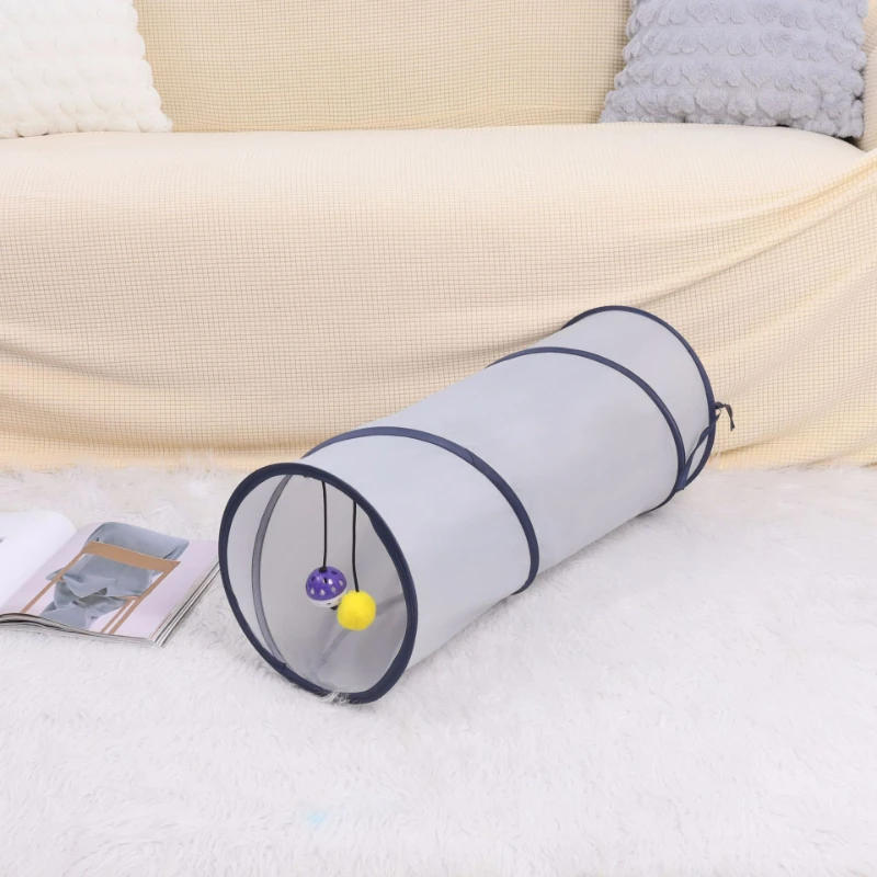 Description Picture 3 of itemCat Tunnel Toy Funny Pet 2 Holes Play Tubes Balls Collapsible Crinkle Kitten Toys Puppy Ferrets Rabbit Play Dog Tunnel Tubes