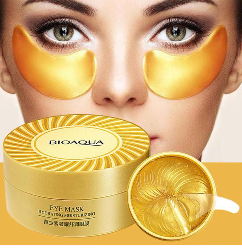 Description Picture 2 of itemBIOAQUA Gold Crystal Collagen Eye Mask Anti-wrinkle Remove Dark Circles Eyes Bags skincare Eye Patches for Beauty Eyes Skin Care