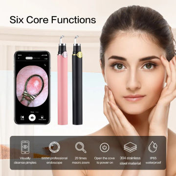 Visual Acne Cleaner Needle WiFi Direct Connection 20 Times Macro Magnification Facial Acne Remove Pore Cleaning Instrument