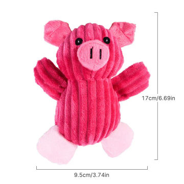 Fun Pet Toy Animals Shape Bite Resistant Squeaky Toys Corduroy Dog Cat Toys for Small Large Dogs Puppy Pets Training Accessories