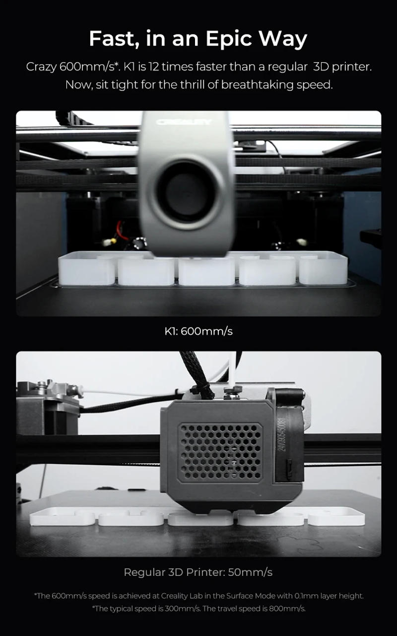 Description Picture 5 of itemCREALITY 3D K1 Printer Speedy Auto Leveling Dual-Gear Direct Drive Extruder Stable Frame Enclosed Printer