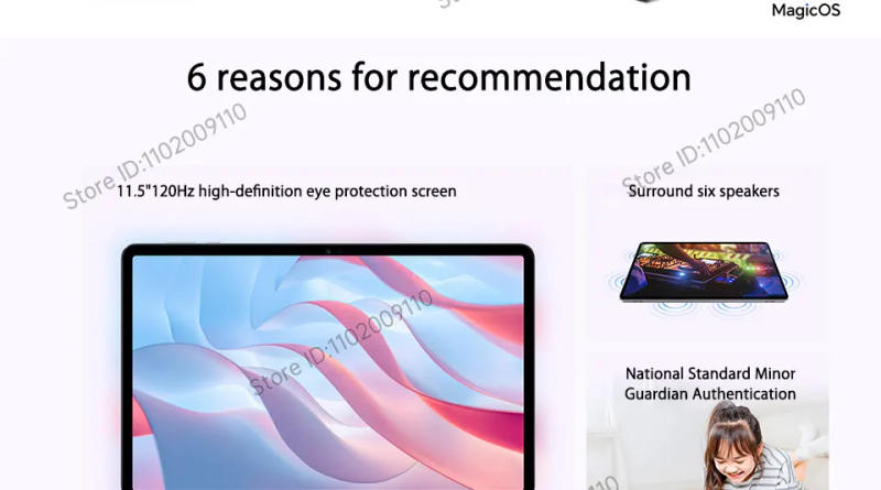 Description Picture 3 of itemHonor Tablet X8 Pro 11.5 inche Snapdragon® 685 7250mAh battery MagicOS 7.1 (based on Android 13)