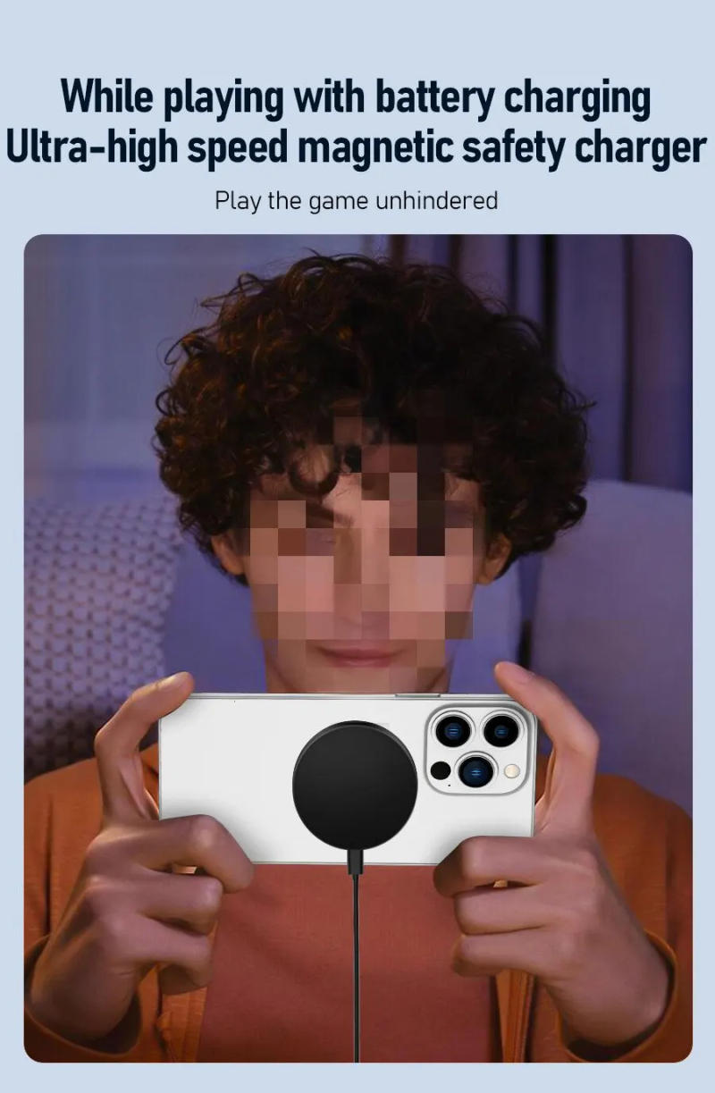 Description Picture 6 of itemMagnetic Wireless Charger 15W Fast Charging Pad Stand for iPhone 14 13 12 Pro Max 11 Airpods Macsafe Phone Chargers Dock Station