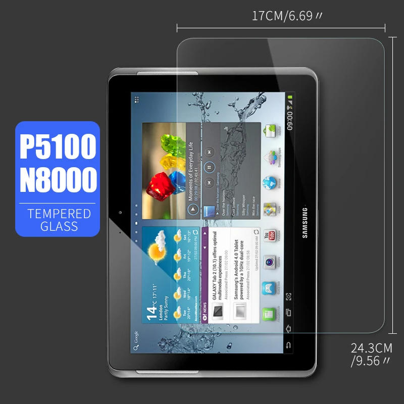 Description Picture 2 of itemScreen Protector for Samsung Tab 2 10.1 GT P5100 P5110 P5113 Tempered Glass Note (2012) N8000 Clear Explosion-Proof cover Film