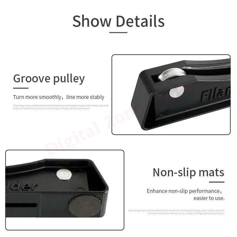 Description Picture 5 of item1Pair Black 3D Printer Filament Stand Holder Spool with bearing for Rolls Stable 2Pcs