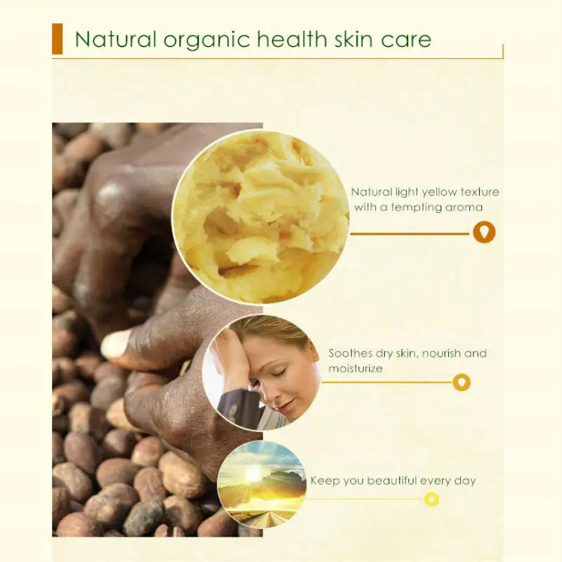 Description Picture 2 of item100g Natural Organic Unrefined Shea Butter Raw Plant Essential Oil Nourishing Skin Care Cosmetics Raw Body Cream