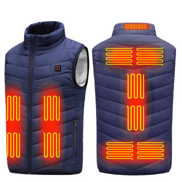 4/9/11 Places Heated Vest Men Women USB Heated Jacket Heating Vest Thermal Hunting Vest Clothing Cold Winter Heating Jackets New