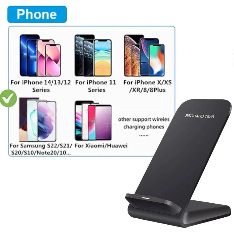 Description Picture 3 of itemNew 100W Wireless Charger Stand For iPhone 14 13 12 Pro Max 11 XS XR X 8 Samsung S22 S21 S20 Type C Fast Charging Dock Station
