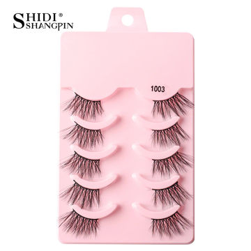 Half Fake Eyelashes 5/10 Half Lashes Soft Natural Cat Eye Lashes Makeup Tool Extension Fluffy Faux Cils maquiagem Half Lashes