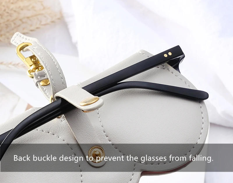 Description Picture 6 of item2020 Popular Serpentine Sunglasses Cases Solid color Sunglasses Bag Glasses Protective Sleeve PU Leather Glasses Case