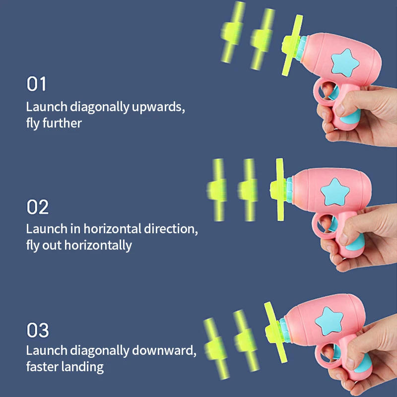 Description Picture 3 of itemCat Interactive Teaser Gun Cat Training Toys Cat Fetch Track Toy Kitten Chasing Flying Propellers Funny Launcher Pet Supplies