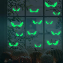 36Pcs  Halloween Luminous Wall Decals Glowing in The Dark Eyes Window Sticker for Halloween Decoration for Home Party Supplies