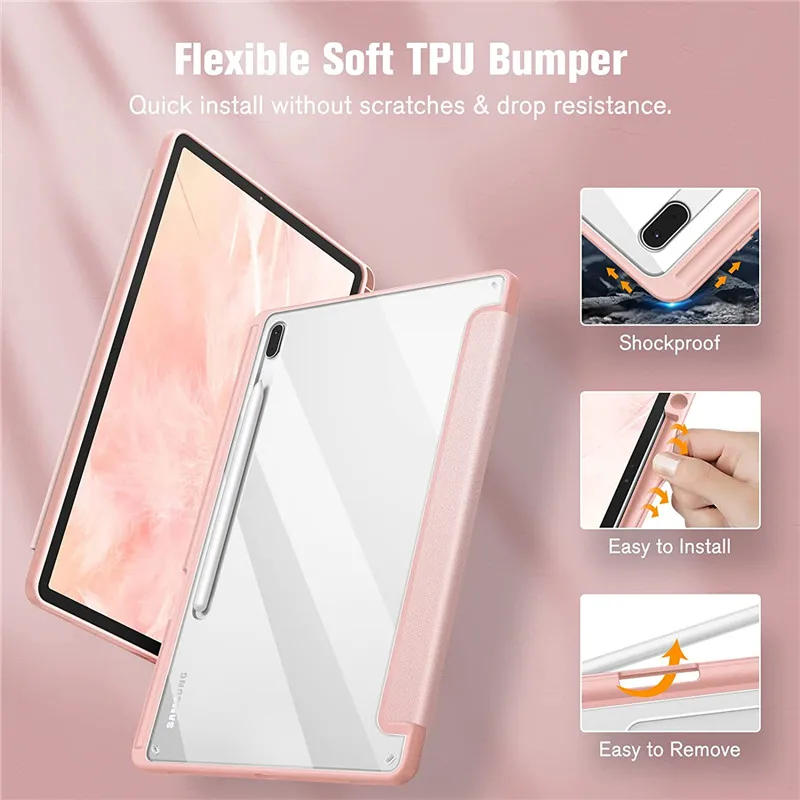 Description Picture 6 of itemFor Samsung Galaxy Tab S9 Plus 12.4 inch 2023 Case Acylic Transparent Back Tablet Cover For Tab S9 11