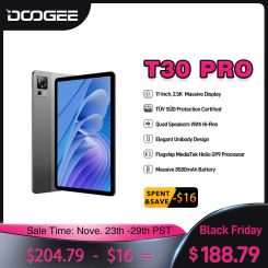 DOOGEE T30 Pro Tablet Helio G99 11-Inch 2.5K Display TÜV Certified 8GB+256GB 8580mAh 20MP Main Camera Hi-Res Quad Speakers