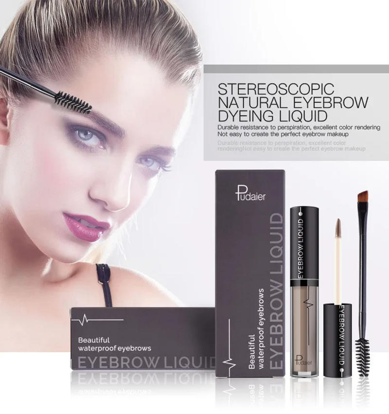 Description Picture 2 of itemLong Lasting Pigment Black Brown Waterproof with Brush Eye Brow Tint Tattoo Mascara Wunder Eyebrow Enhencers Cosmetics
