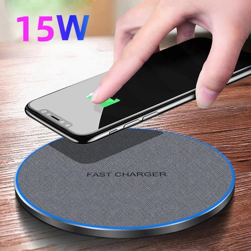 Description Picture 2 of item15W Wireless Charger For iPhone 14 13 12 11 Pro XS X XR 8 Induction Type C Fast Charging Pad for Samsung S22 S21