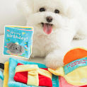 Hidden Food Book Pet Toy Leaky Food Sniffing Dog Birthday Book Cute Cloth Book Toy Dog Built-in Sound