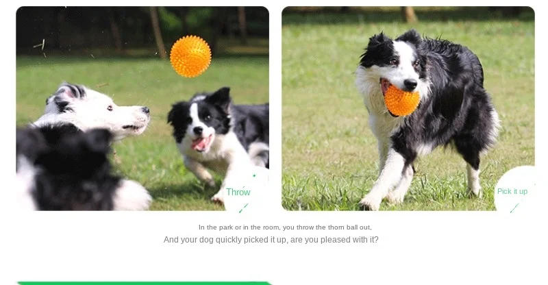 Description Picture 3 of itemPet Dog Toy Ball Squeaky Sound Ball Teeth Cleaning Toys Three Models For Small, Medium And Large Dogs Six Pack Dog Accessories