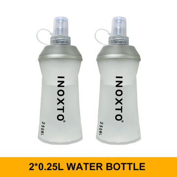 INOXTO 250ml 500ml Outdoor Running Sports PEVA Water Bottle Mountain Biking Water Bladder Soft Water Bottle Water Bladder Bag