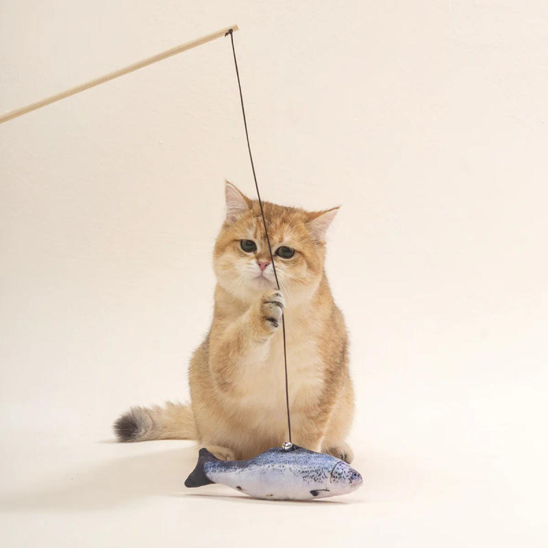 Description Picture 3 of itemNew Cat Tassel Fun Stick for Fun and Interactive Cat Toys Multiple Pet Supplies Wand Feather Rod with Bells 1PCS Random Color