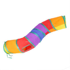 Rainbow Cat Channel Toy Cat S-shaped Curved Pet Tunnel Runway Cat Channel Toy