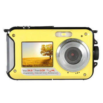 2.4MP Digital Camera Front Rear Dual Screen Selfie Camcorder 1080P FHD Vlog Youtube Livestream Camera Support TF Card 32GB 16X