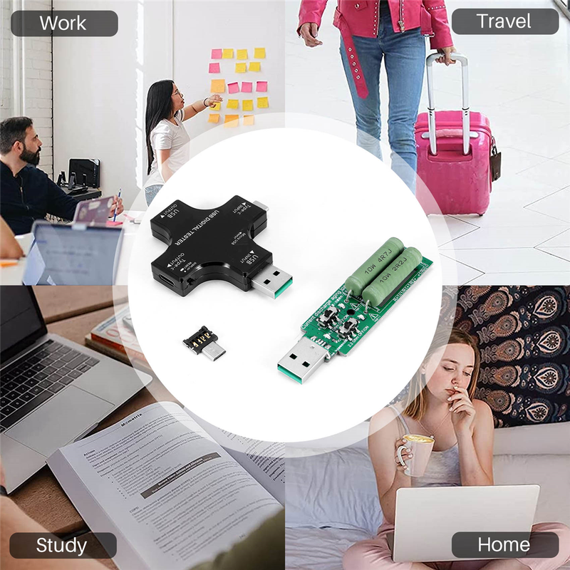 Description Picture 6 of itemUSB C Tester,2 in 1 Type C USB Tester Color Screen IPS Digital Multimeter,Voltage,Current,Power,Temperature,with Loader