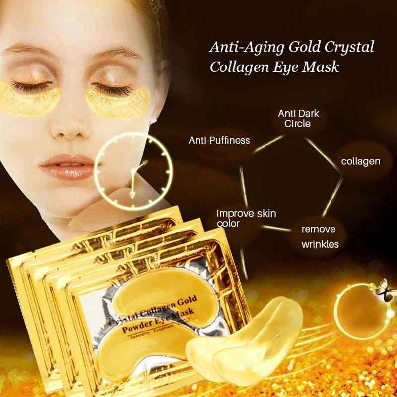 Description Picture 4 of item50/60/80/100 Pcs Crystal Collagen Gold Eye Mask Dark Circles Acne Beauty Patches For Eye Skin Care Korean Cosmetics