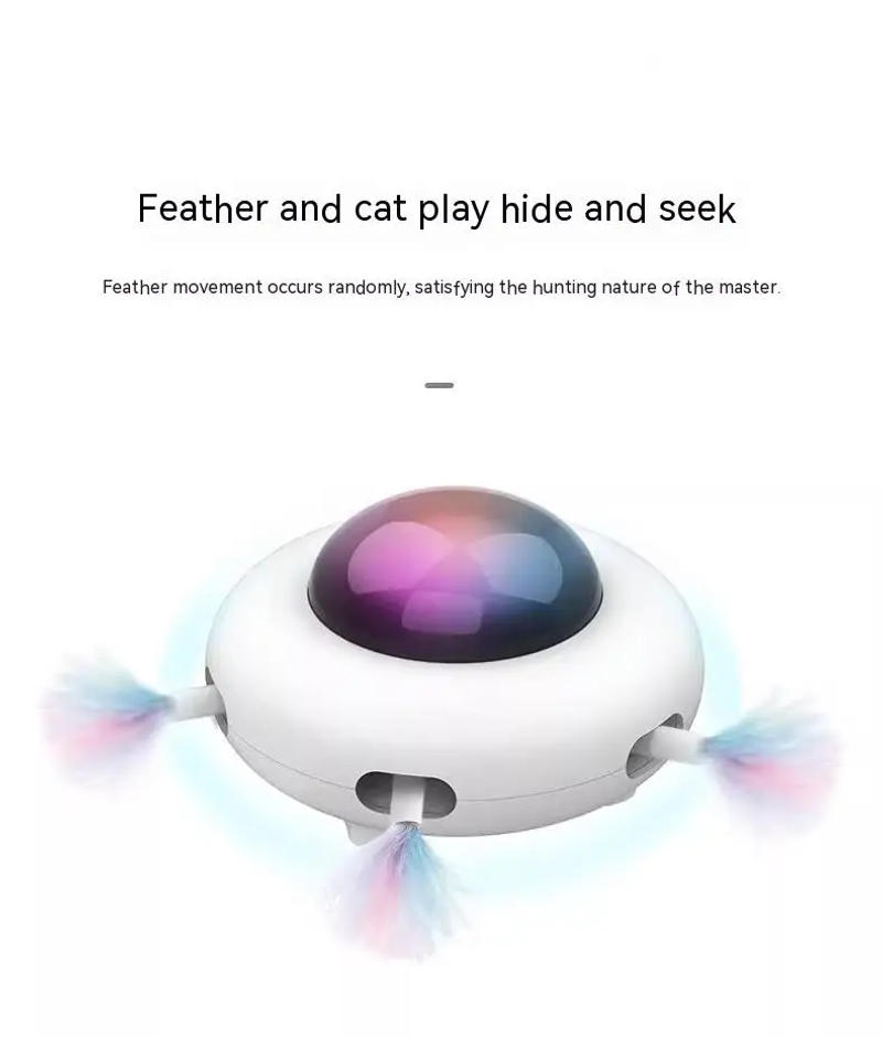Description Picture 6 of itemPet Ufo Cat-Teasing Stick Cat Gravity Saucer Intelligent Cat-Teasing Artifacts Dog Dog Puppets Cat Toys, Cat-Teasing Disc Toys