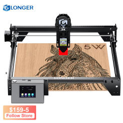 Longer Ray5 5W laser engraver engraving cutting machine Large size 400mm * 400mm built-in 3.5 inch touch screen and offline work
