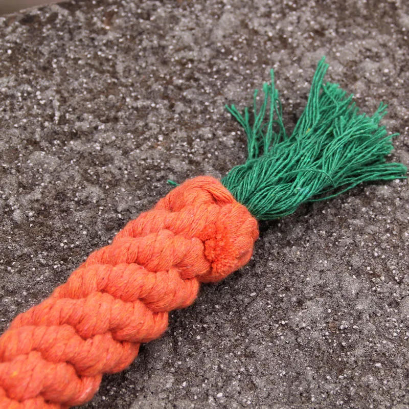 Description Picture 4 of itemDog Bite Stick Cotton Rope Woven Carrots, Teeth Grinding Toys, Wear and Bite Resistance, Interactive Pet Accessories