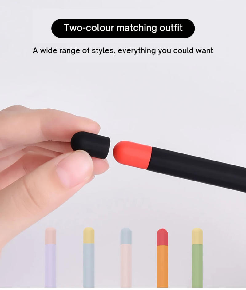Description Picture 2 of itemSoft Silicone Apple Pencil Case Colorful Stylus Protective Cover For Apple Pencil 1st 2nd Generation Cover iPad Accessories