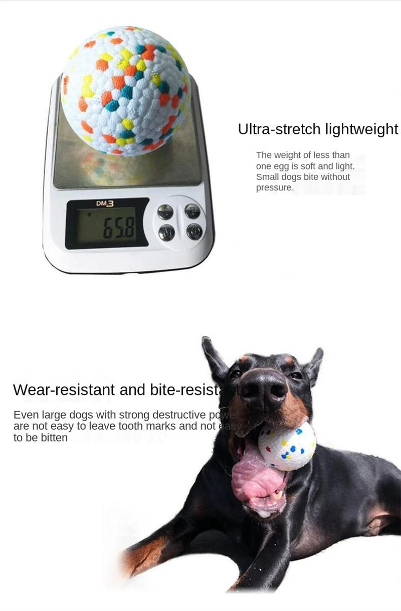 Description Picture 5 of itemIndestructible Dog Ball Toys for Aggressive Chewers Bouncy Solid Ball for Large Middle Dogs Puppy Teeth Cleaning Toys