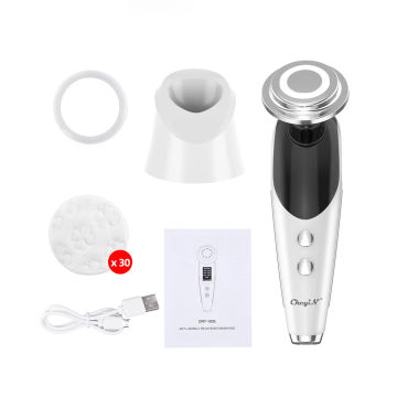 CkeyiN 7 in 1 Facial Lifting Massager EMS Skin Firming LED Photon Skin Rejuvenation Eye Massage Bar Face Whitening Acne Remover