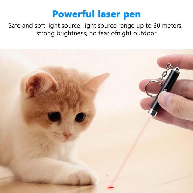 Description Picture 3 of itemPet Cat Toy Red Cat Dog Fun Pointer Red Light Cat Pet Toys Chase Training 2-In-1 LED Pointer LED Training Torch Cat Accessories