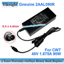 Genuine 2AAL090R 48V 1.875A 90W Adapter Charger For CWT For POE Network Hard Disk Video Recorder NVR Monitoring Host 6.4x4.4mm