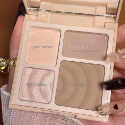 4Color Face Highlighter Palette Bronzer Contouring Highlight Powder Makeup Face Shimmer Shine High Lighter Iluminador Maquillaje