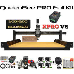 Black QueenBee PRO CNC Machine Full Kit with xPRO V5 Controller Linear Rails Upgraded CNC Engraver BulkMan 3D Free Shipping