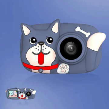 Children's Camera Cute Toy Cat Mini Digital Camera IPS Screen Education Toys For Kids Camera for Children Birthday Gift