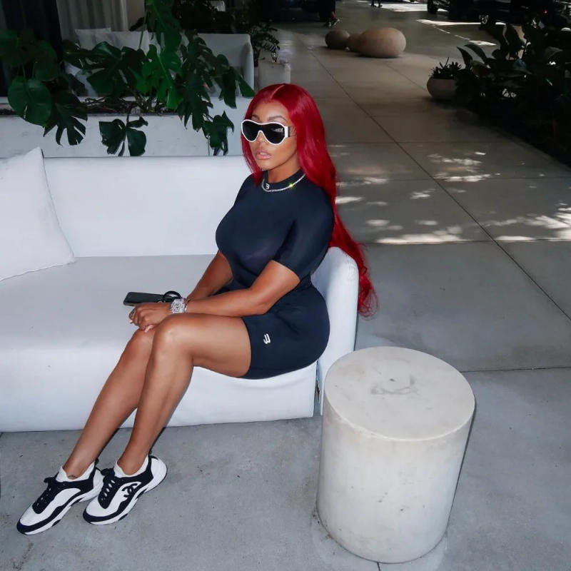 Description Picture 5 of itemHLJ Black Casual Printing Biker Shorts Two Piece Sets Women Round Neck Top+Shorts Tracksuits Female Matching Sporty 2pcs Outfits