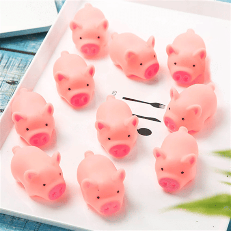 Description Picture 4 of item5pcs Cute Pink Pig Pet Toys Squeeze Squeaky Chew Training Funny Interactive Games Toy Soft Rubber Mini Toy Dog Supplies New