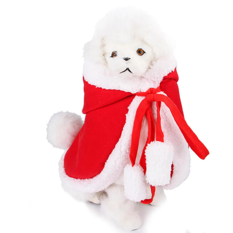 Description Picture 6 of itemCat Costume Santa Cosplay Funny Transformed Cat/Dog Pet Christmas Cape Dress Up Clothes Red Scarf   Cloak Props Decor