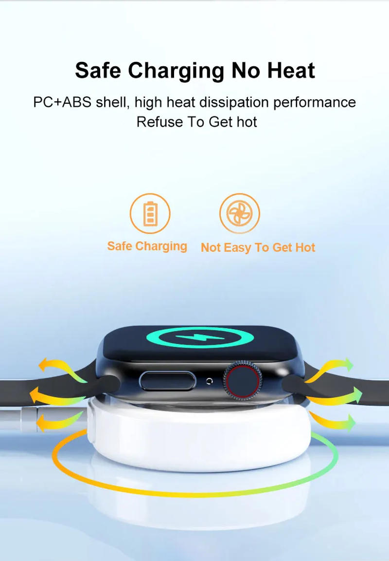 Description Picture 6 of itemNEW For iPhone Magnetic Wireless Charger For iWatch 8 7 6 SE Portable Fast Charging Watch Series 5 4 3 2 1 USB Cord Cable No Box