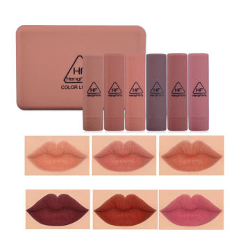 Velvet Matte Lipstick Set 6pcs/set Sexy Nude Makeup Lipstick Long Lasting Waterproof Lip Glaze Moisturizer Beauty Cosmetic