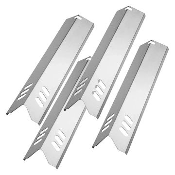 4Pcs Heat Tent, Grill Replacement Parts for Gas Grill Plate Stainless Steel Flame Tamers Heated Shield Heat Plate Sets