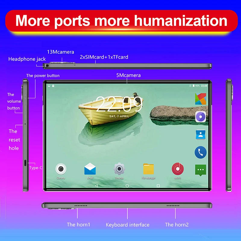 Description Picture 2 of item2024 Hot Sale Android 12.0 Global Version Tablet Pad 5 Pro 12GB+512GB Tablets PC 5G Dual SIM Card or WIFI HD MiNI Tablet