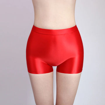 XCKNY satin smooth opaque shorts sexy silk slim tight high waist shorts Sports leisure yoga Leggings  glossy shorts
