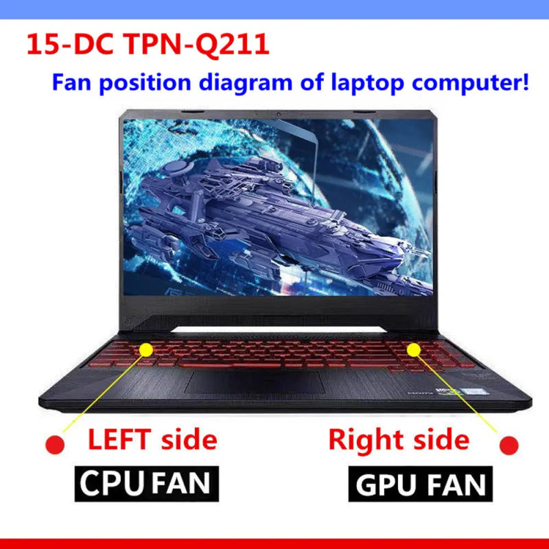 Description Picture 2 of itemNew laptop CPU GPU cooling fan Cooler Notebook PC for HP Gaming NB WASD 4 pro IV Omen 15-DC TPN-Q211 L30203-001 L30204-001 G3D