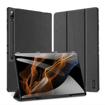 DUX DUCIS Magnetic PU Leather Tablet Case For Samsung Galaxy Tab S9 Ultra 14.6 inch Flip Stand Smart Cover with Sleep Function