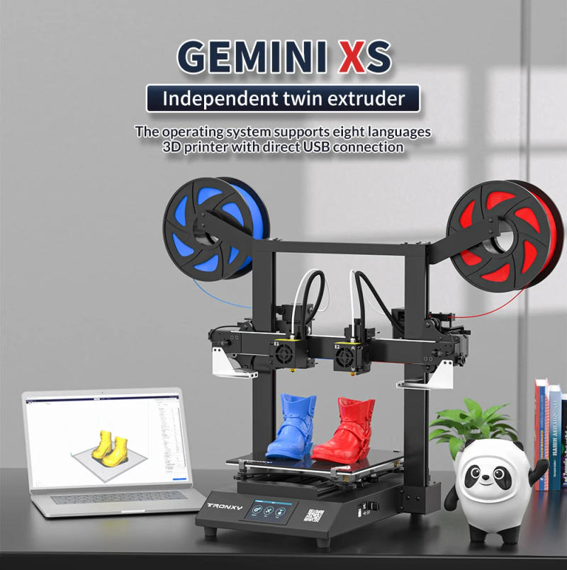 Description Picture 2 of itemTronxy 3D Printer Gemini XS FDM Two Head Dual Extrusion Independent Dual Extruder Printing Size 255*255*260mm Machine